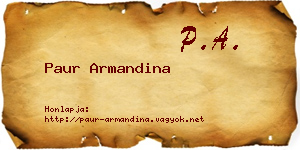 Paur Armandina névjegykártya